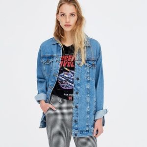 pull&bear oversized denim jacket